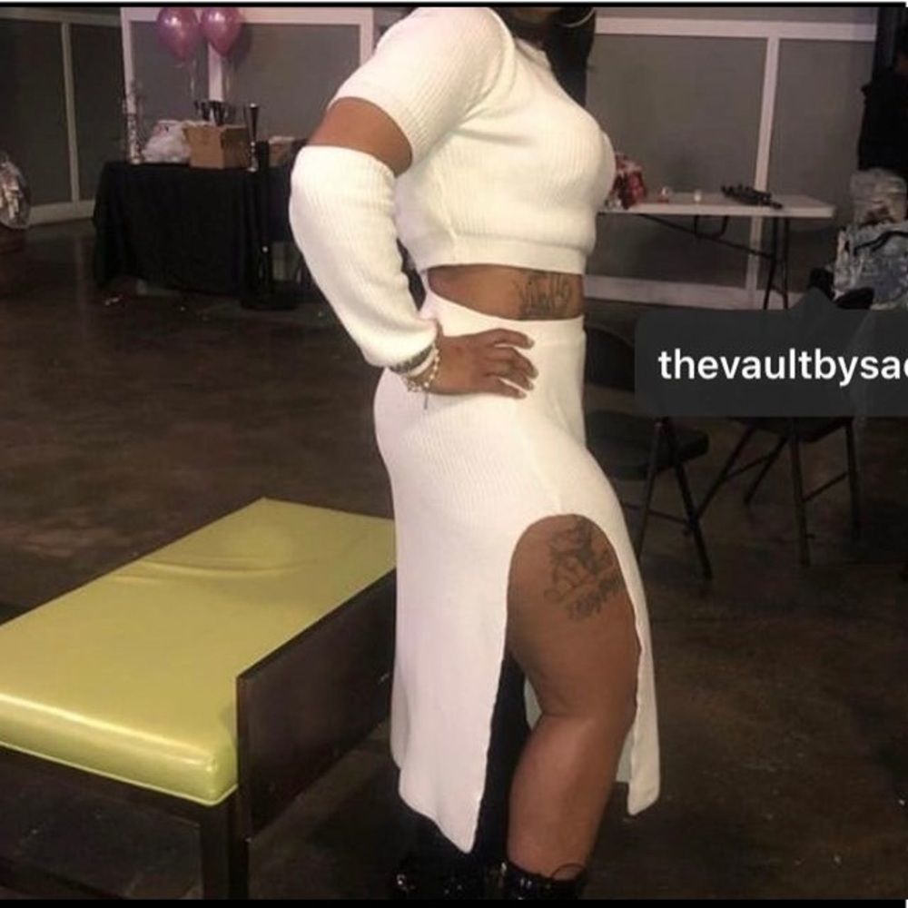 Ivory Sweater  skirt set